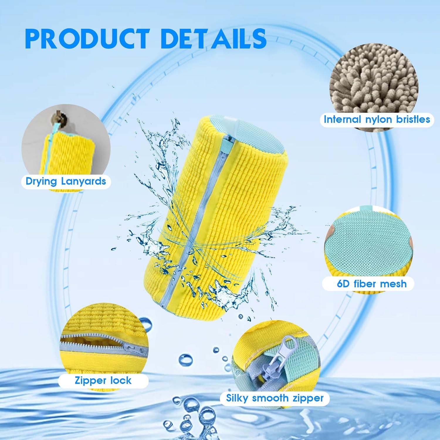 Paquete de 2 Bolsas para Lavar Zapatos Kanuoc - Nylon Amarillo