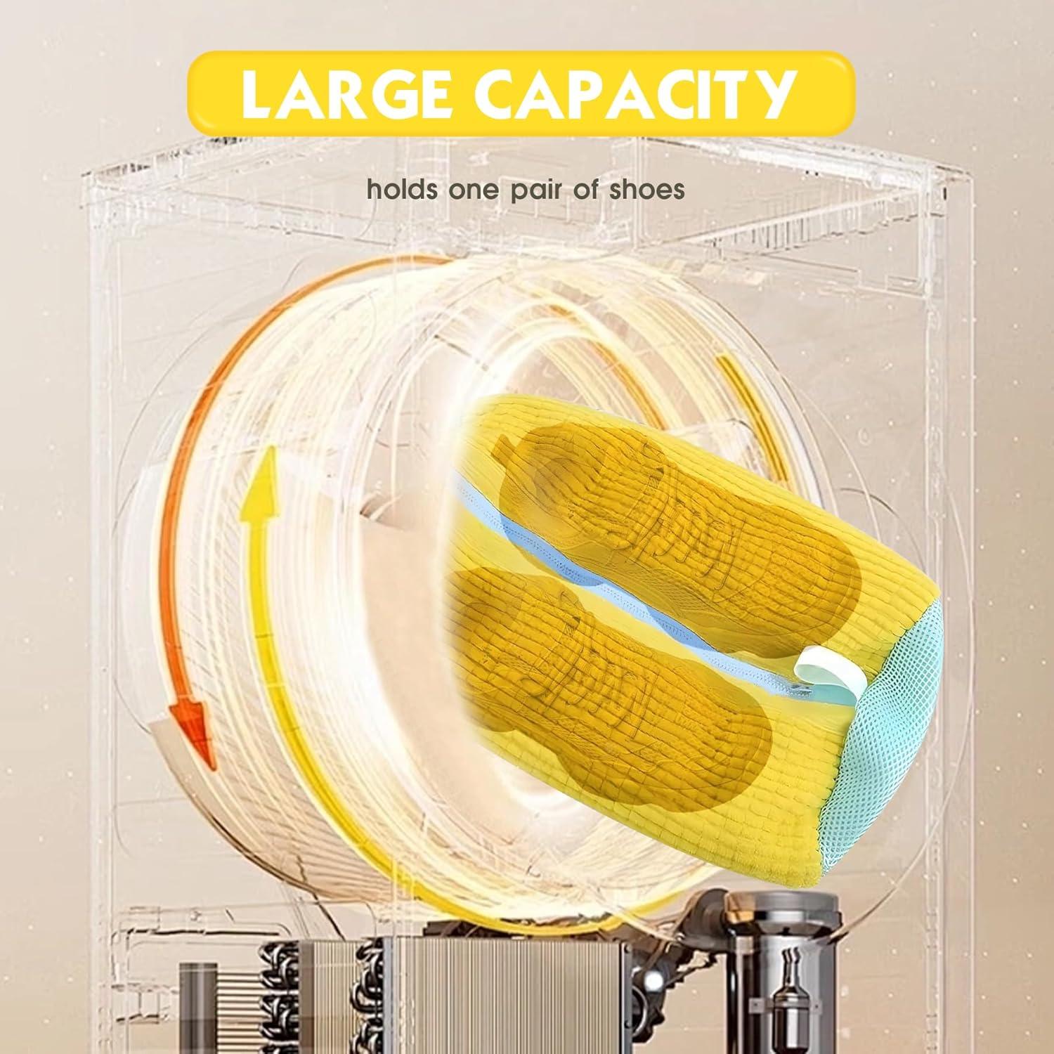 Paquete de 2 Bolsas para Lavar Zapatos Kanuoc - Nylon Amarillo