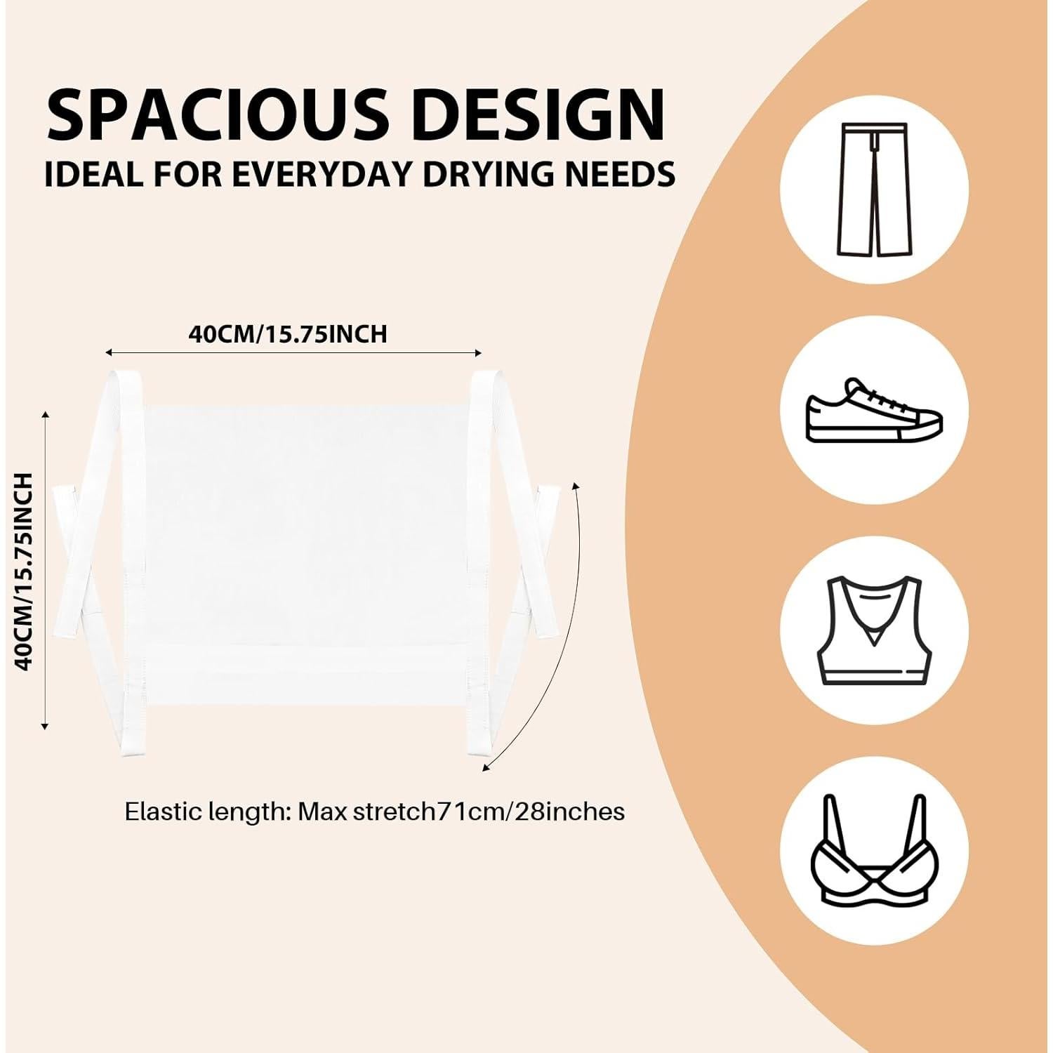 Bolsa para Secar Zapatos NMQHPA 40x40 cm Malla Crema 1 Paquete