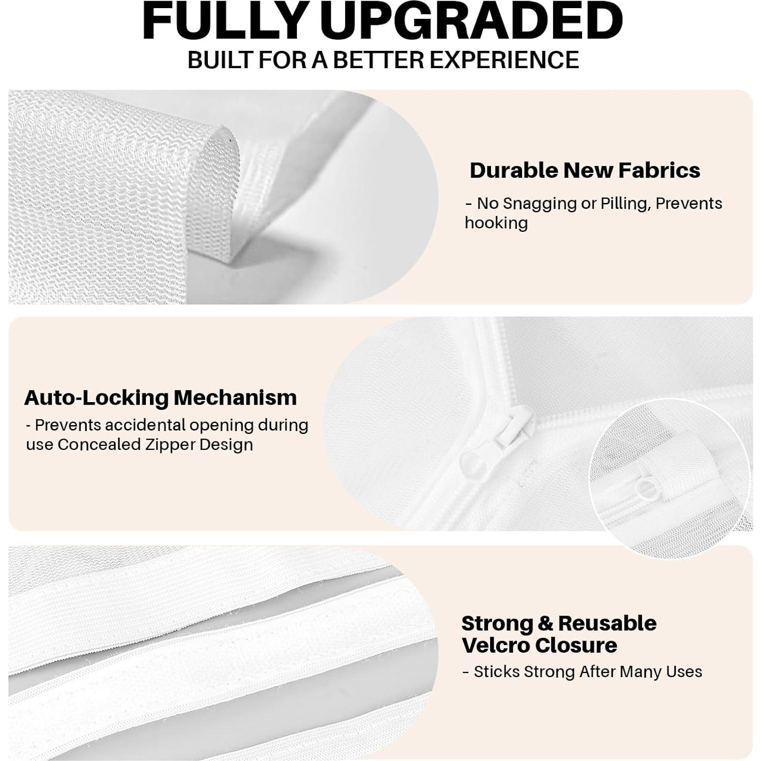 Bolsa para Secar Zapatos NMQHPA 40x40 cm Malla Crema 1 Paquete