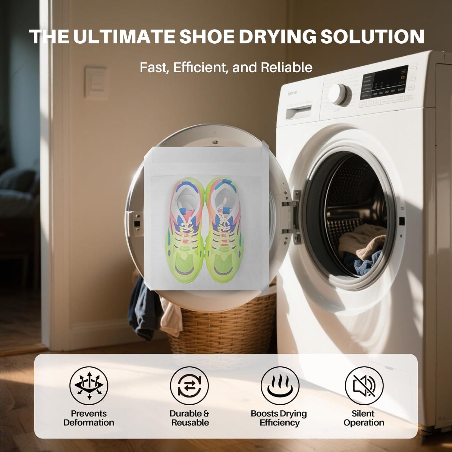 Bolsa para Secar Zapatos NMQHPA 40x40 cm Malla Crema 1 Paquete