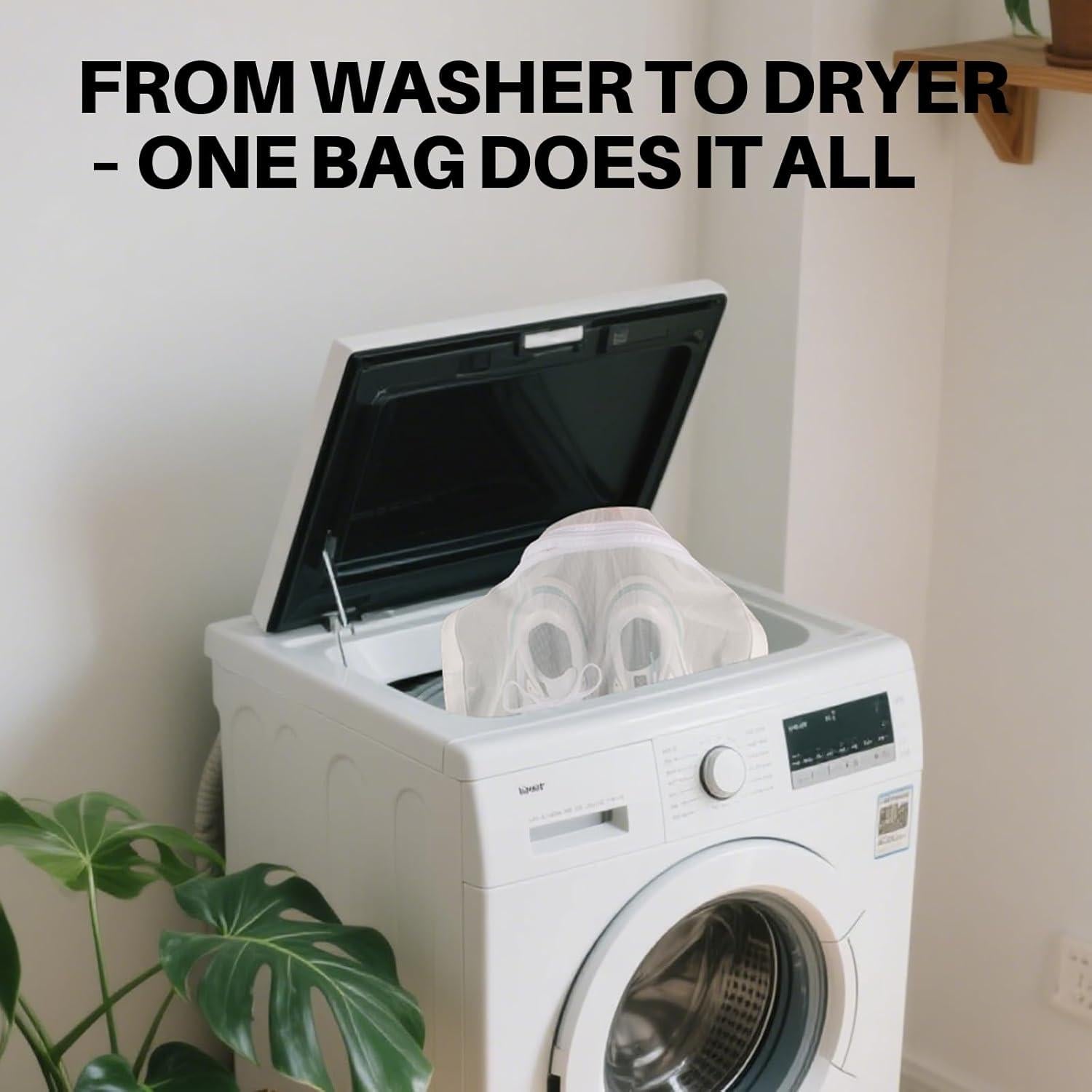 Bolsa para Secar Zapatos NMQHPA 40x40 cm Malla Crema 1 Paquete