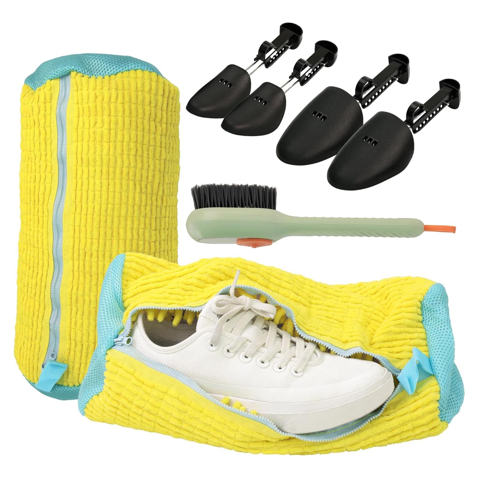 Bolsa de Lavado de Zapatos FIRSTSPIN con Árboles Ajustables y Cepillo