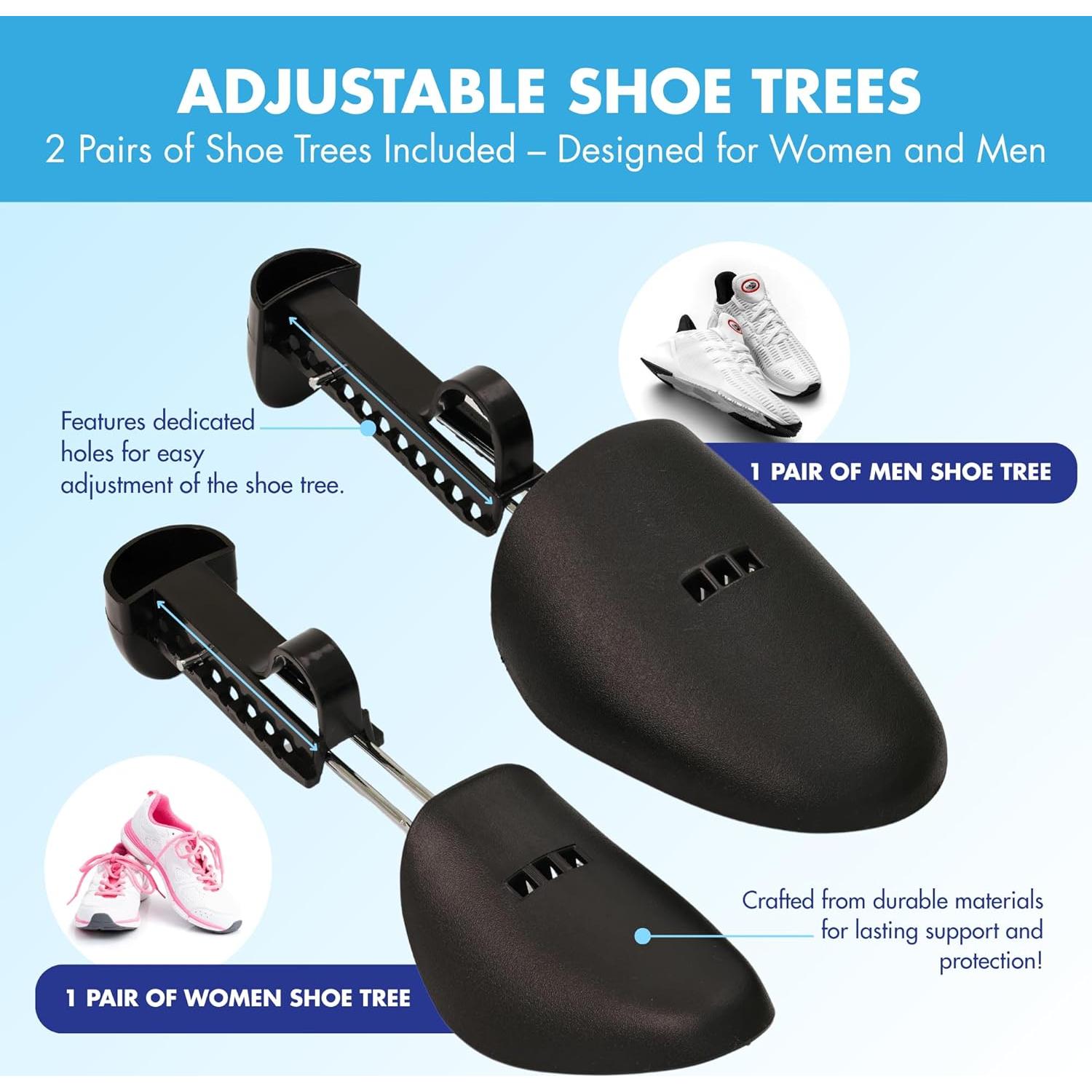 Bolsa de Lavado de Zapatos FIRSTSPIN con Árboles Ajustables y Cepillo