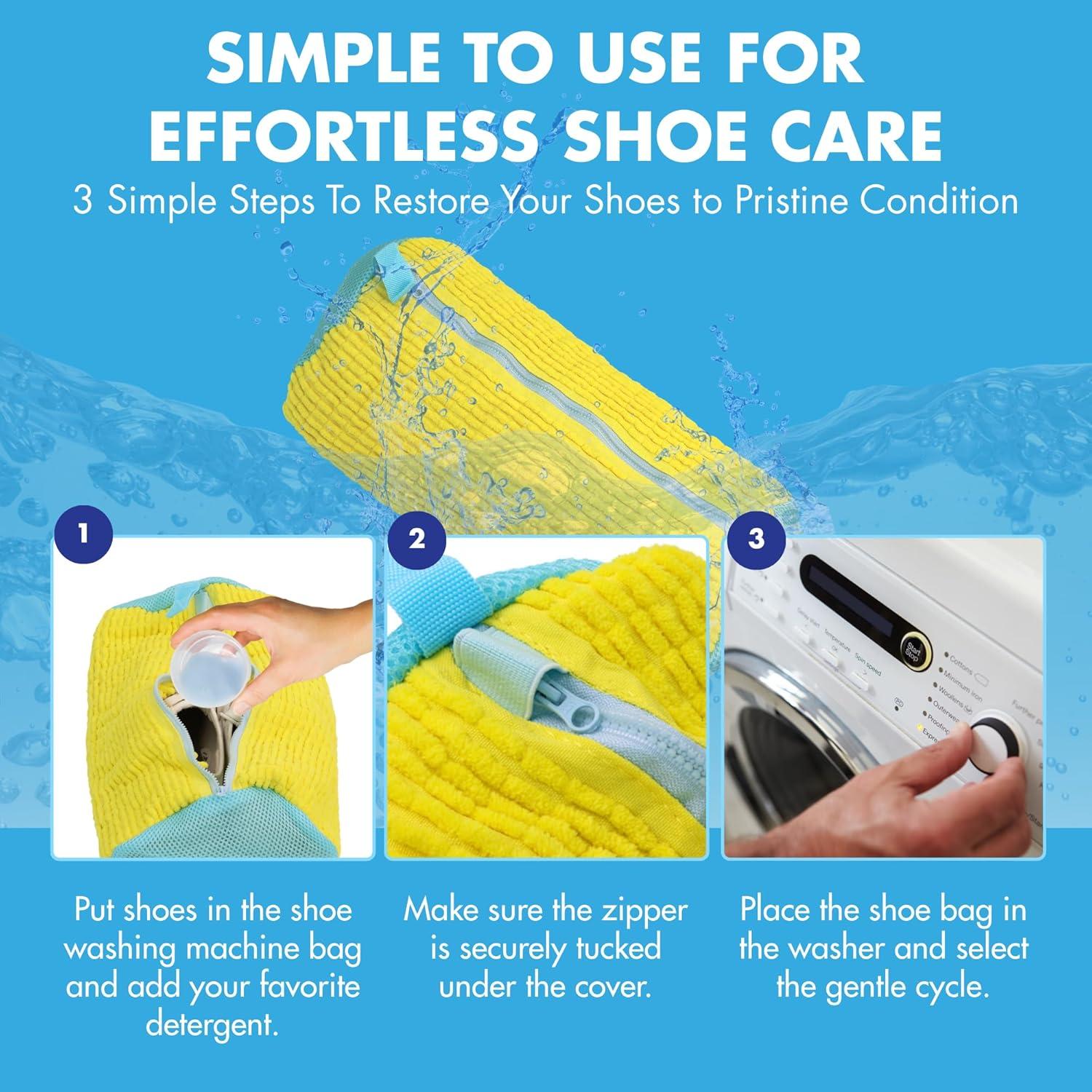 Bolsa de Lavado de Zapatos FIRSTSPIN con Árboles Ajustables y Cepillo