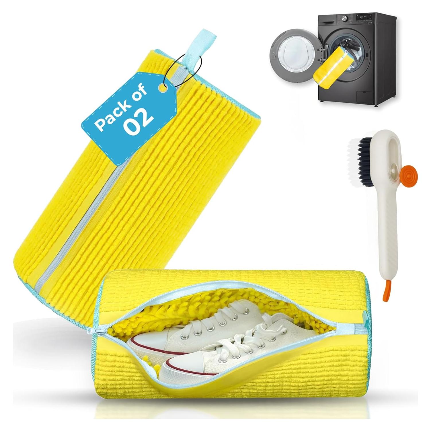 Bolsa de Lavado de Zapatos SELLZA - 2 Piezas Amarillo 37.6x18.8cm