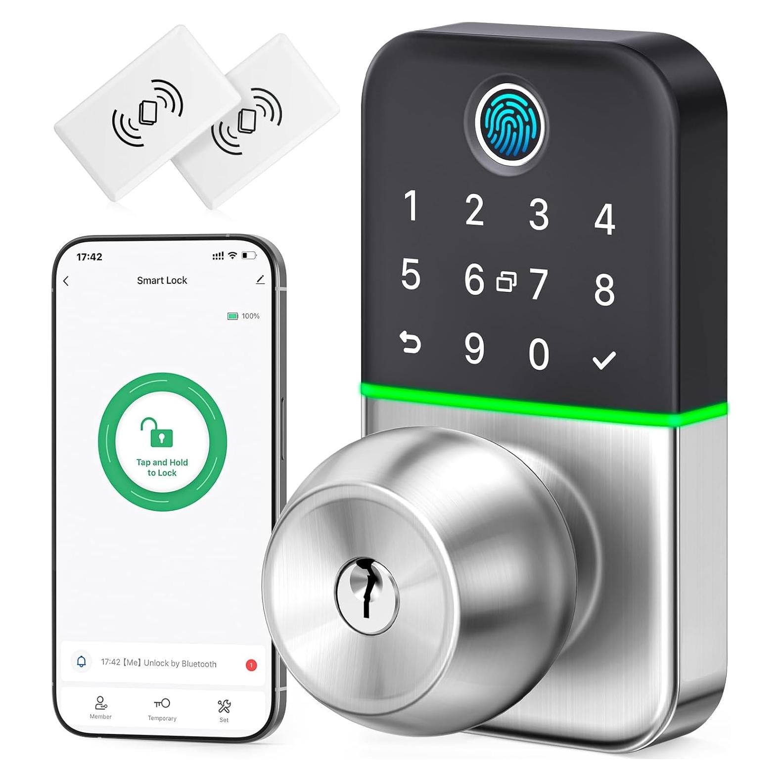 Cerradura Inteligente KUCACCI Q1 con Teclado y Huella Dactilar