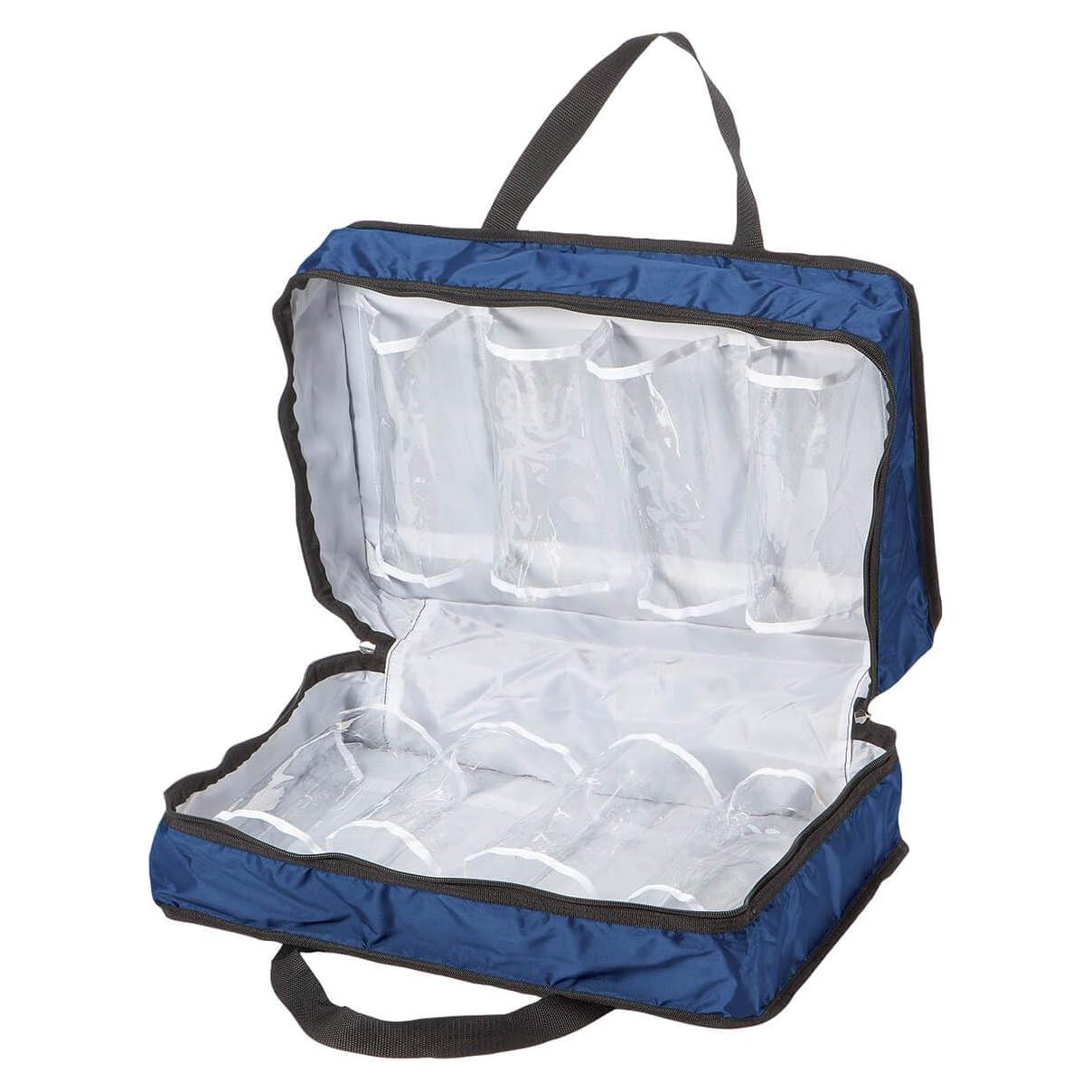 Estuche para Zapatos Fox Valley Traders - Vinilo Azul Marino, 8 Pares