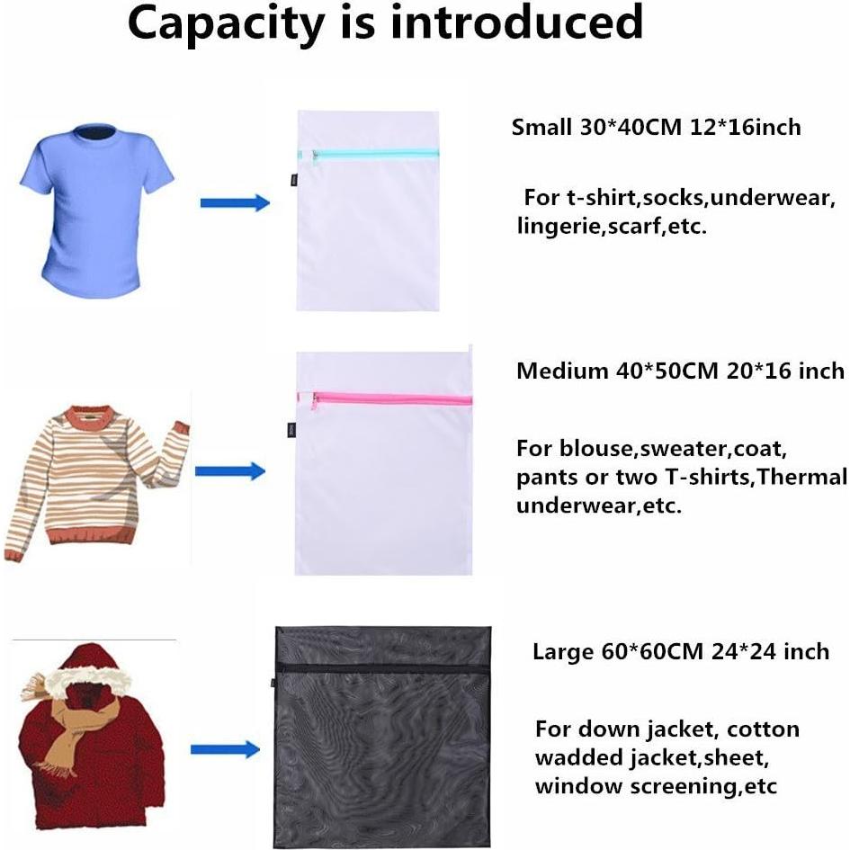 Bolsas de Lavado Kasiria - 5 Medianas 30x40 cm para Ropa