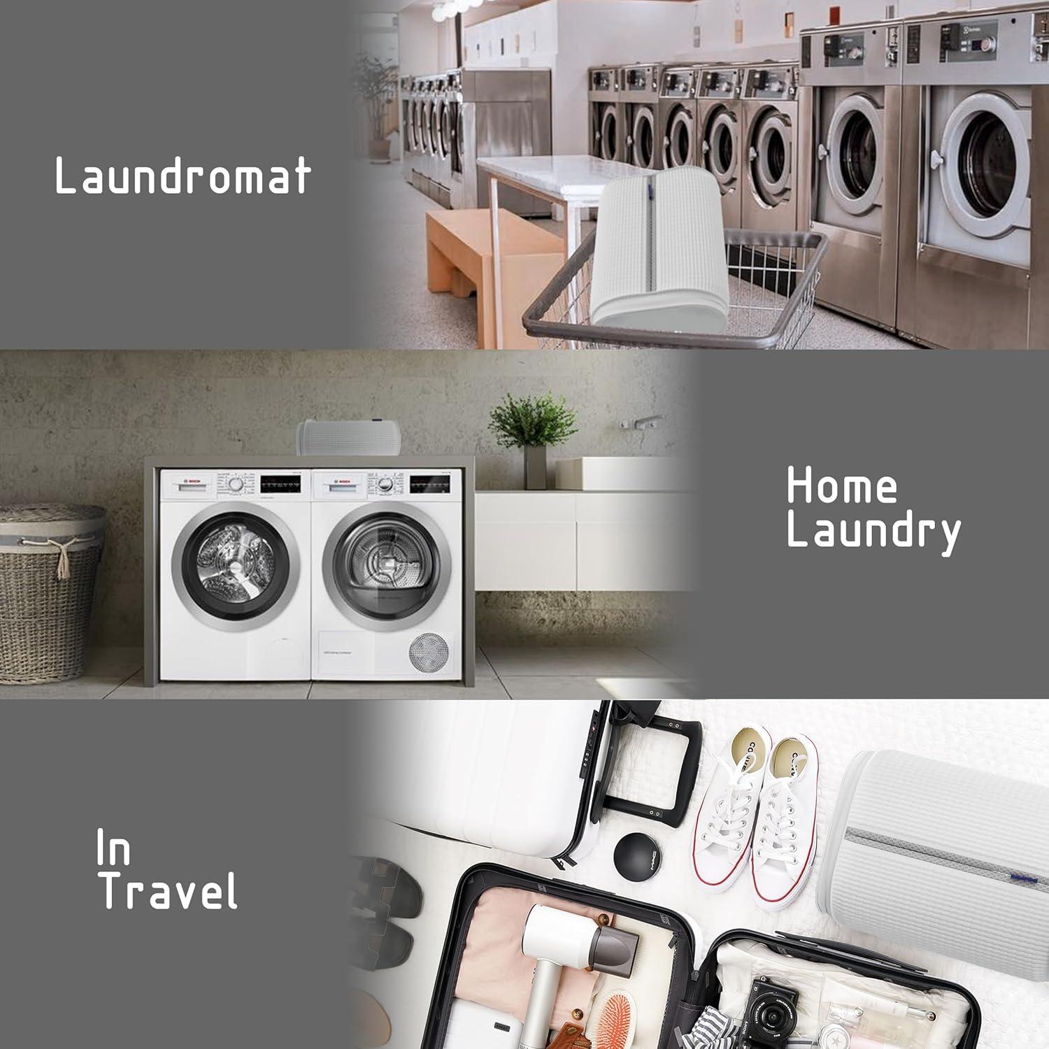 Bolsa Doble para Lavado de Zapatos HugList - Fibra Suave, 38x30cm