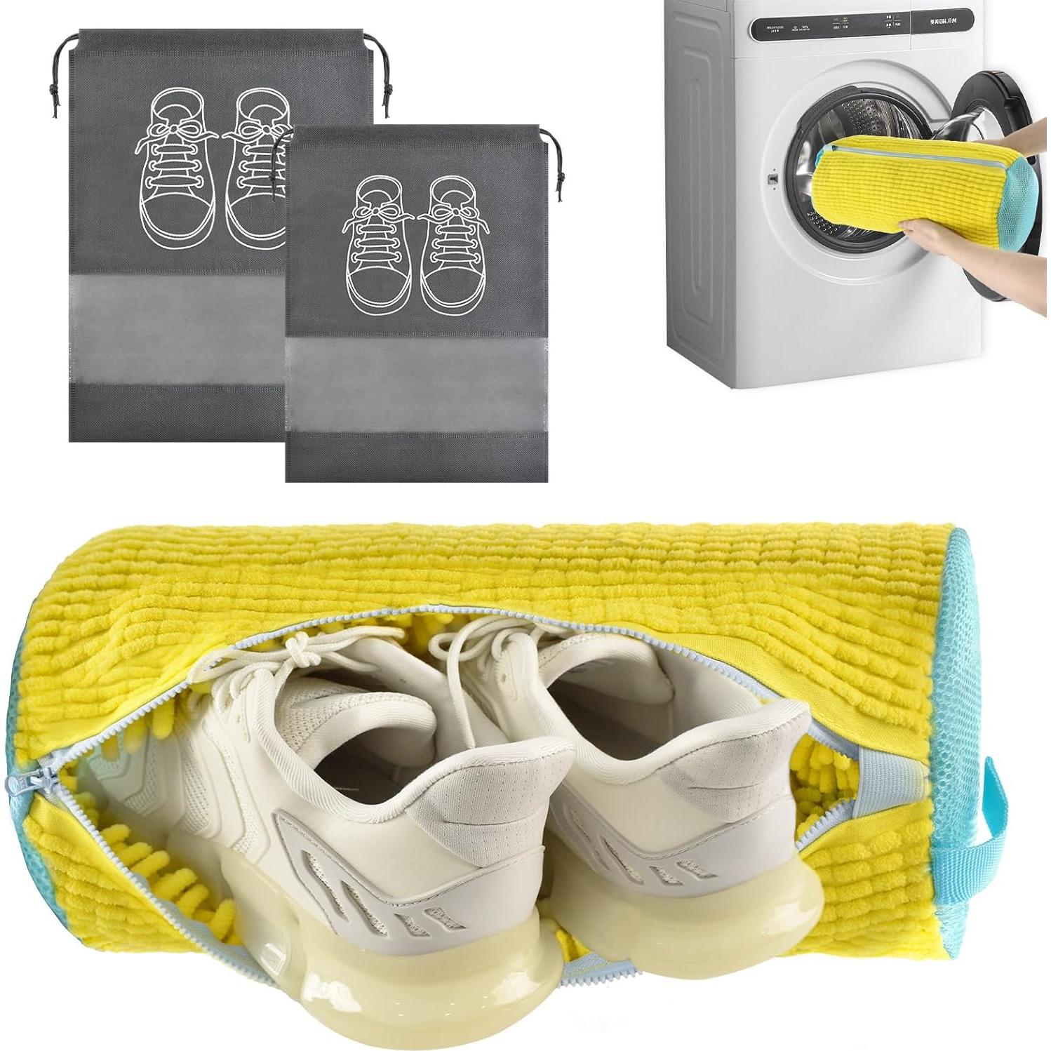 Bolsa de Lavado de Zapatos Heuihm Amarillo 40x20 cm Reutilizable