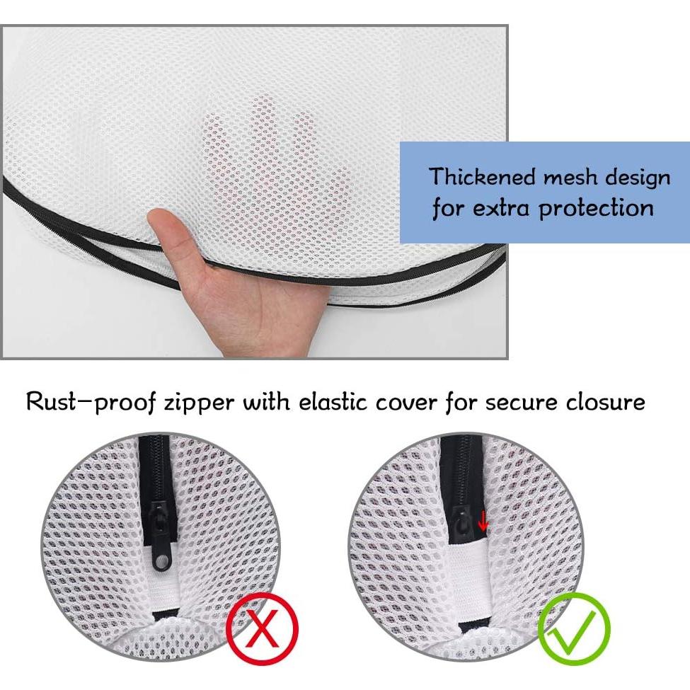 Bolsas de Lavado de Zapatos Tenn Well - 3 Piezas, Malla 38.1x22.1cm