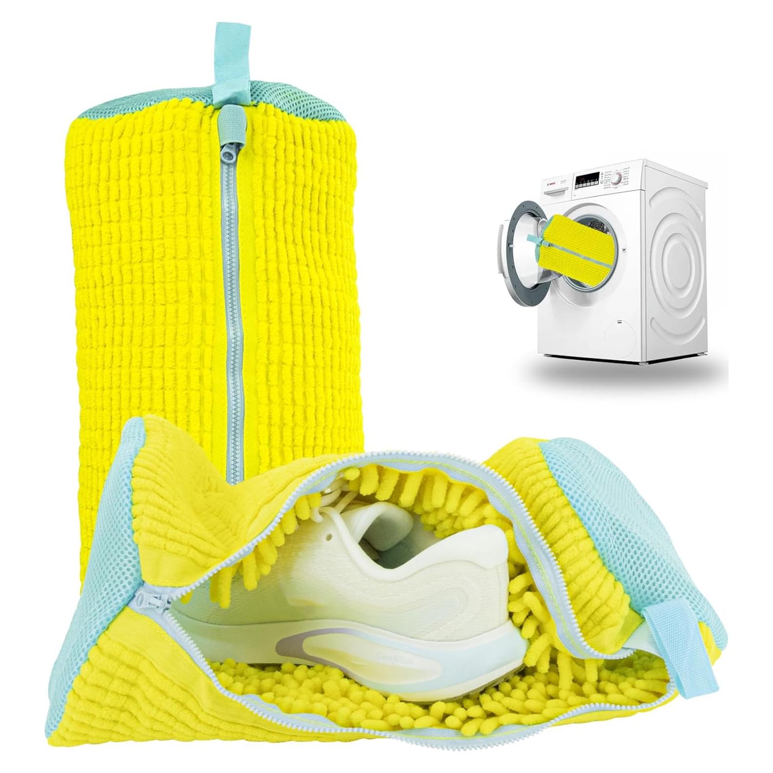 Bolsa de Lavado de Zapatos SUOSEC 2PCS Amarillo Reutilizable