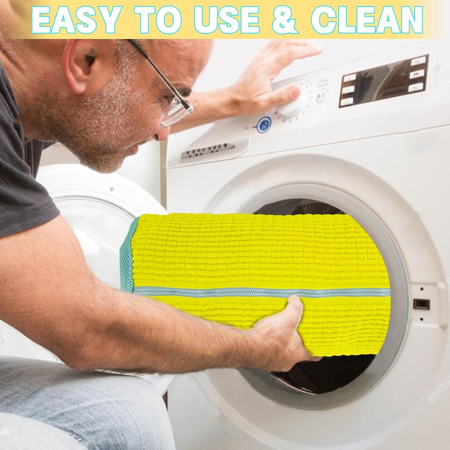 Bolsa de Lavado de Zapatos SUOSEC 2PCS Amarillo Reutilizable