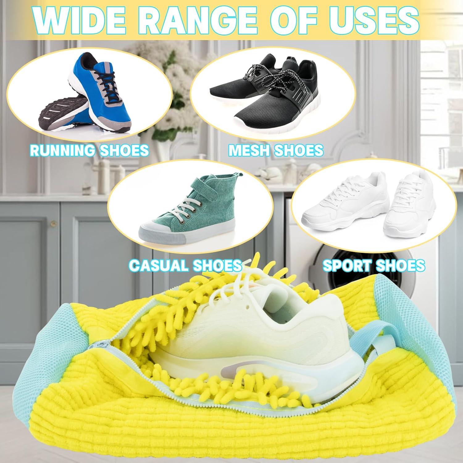 Bolsa de Lavado de Zapatos SUOSEC 2PCS Amarillo Reutilizable