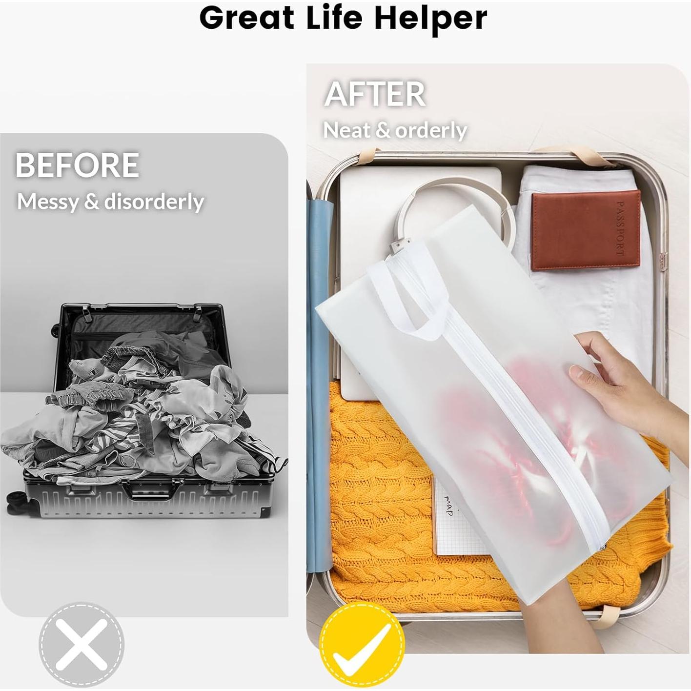 Bolsas para zapatos Vorspack grandes - 4 organizadores transparentes