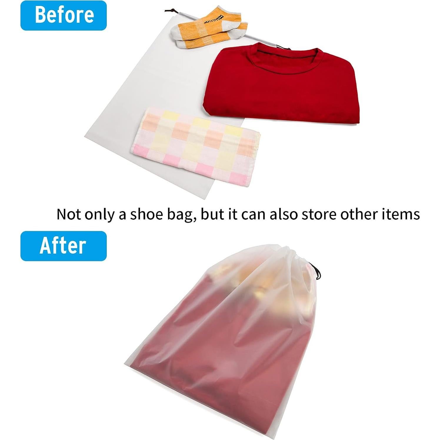 Bolsas Transparentes para Zapatos Vorspack 13 Piezas 39.9x29.9cm