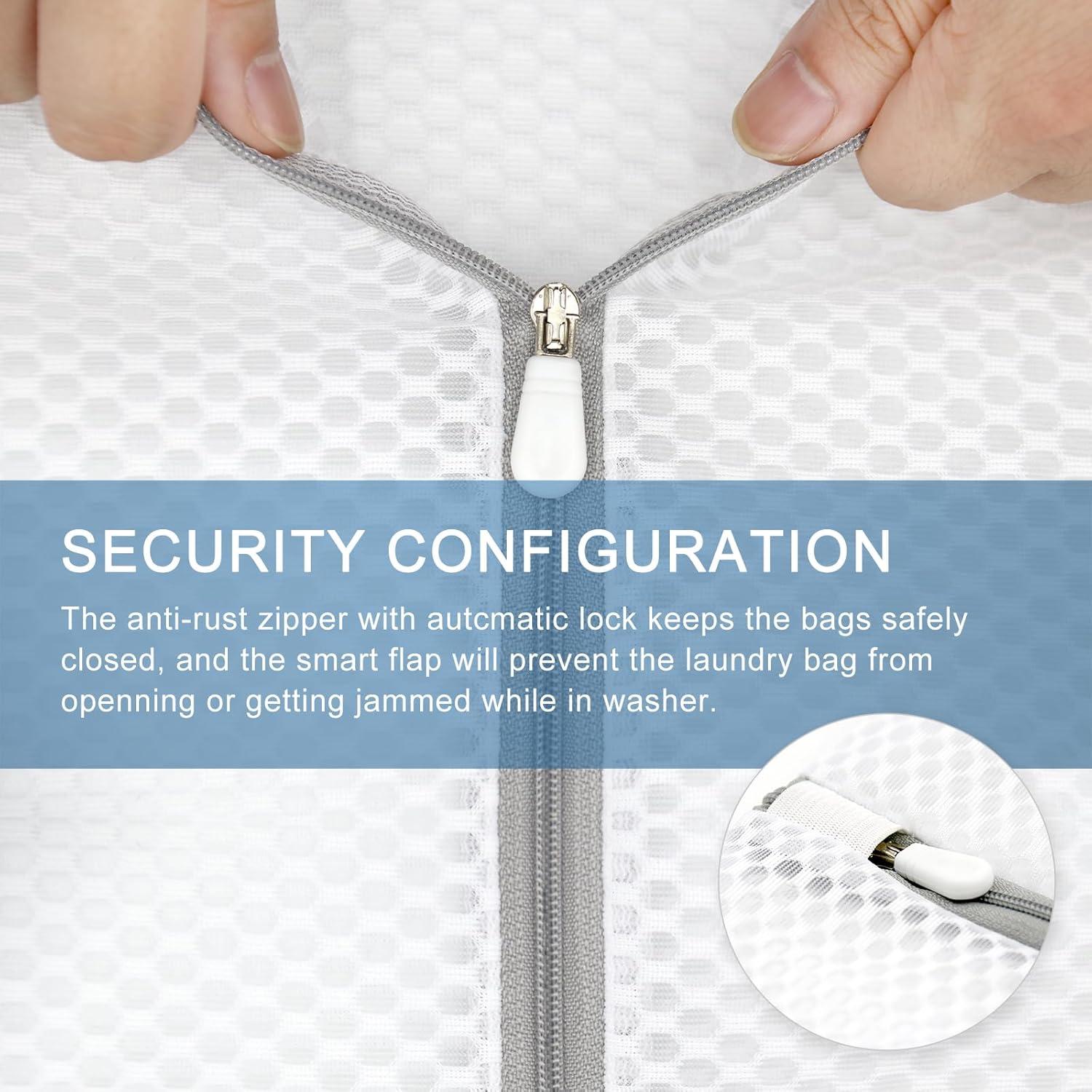 5 Bolsas de Lavandería de Malla Muchfun - 1 Grande, 2 Medianas, 2 Pequeñas