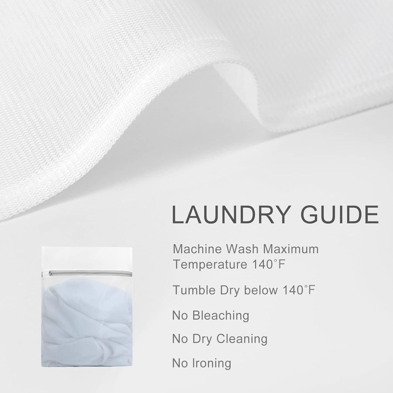 4 Bolsas de Lavandería de Malla Fina Muchfun - 1 Grande 40x50cm