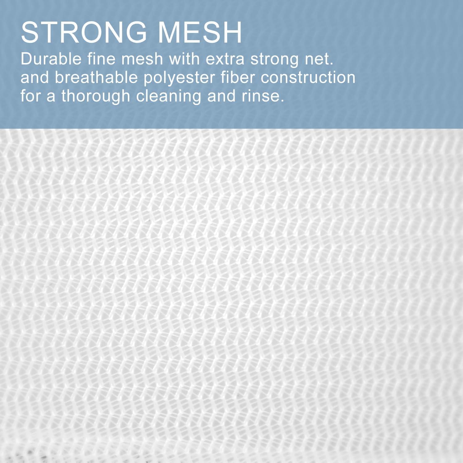 4 Bolsas de Lavandería de Malla Fina Muchfun - 1 Grande 40x50cm