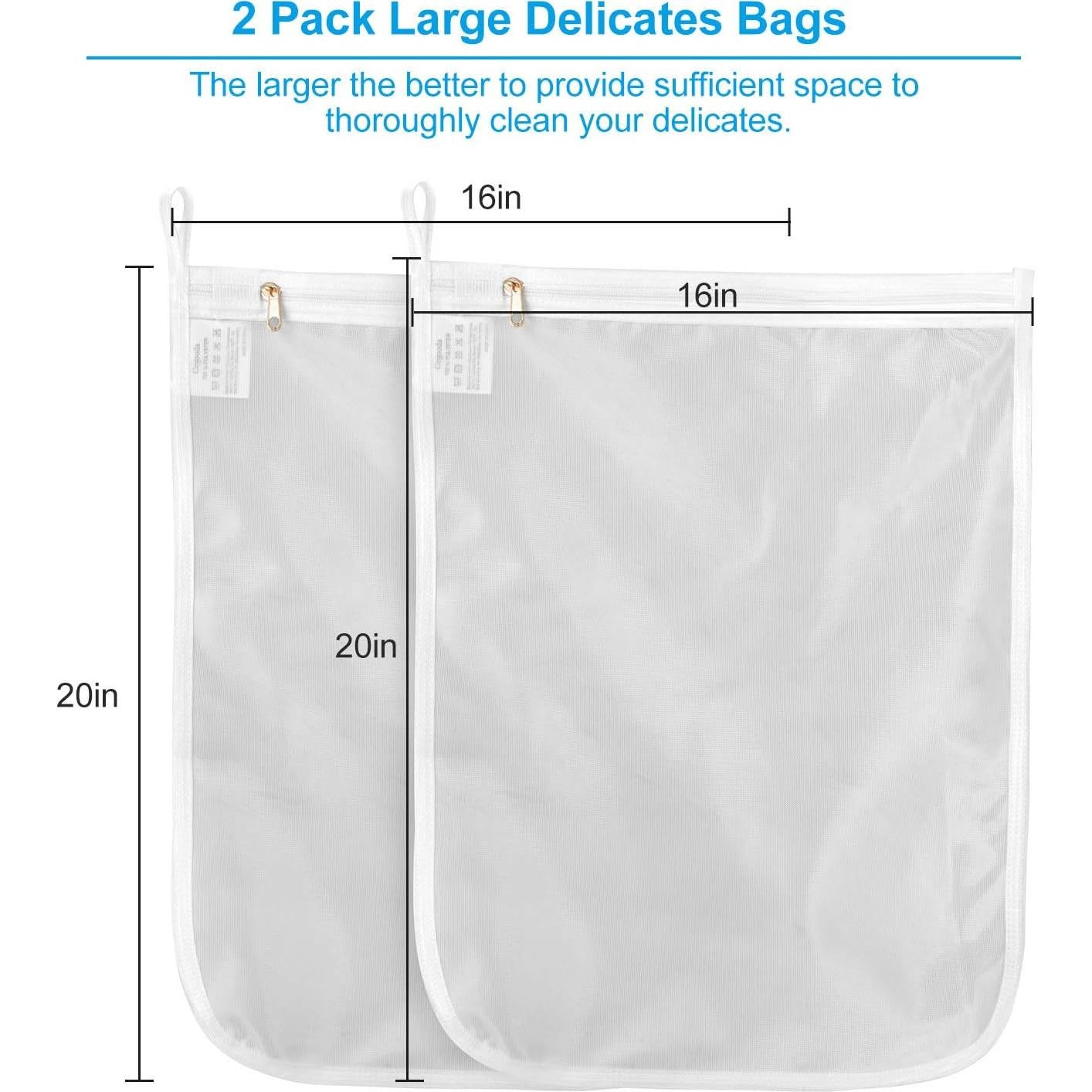 Bolsas de Lavandería GOGOODA 2 Piezas Malla Fina 50.8x40.6cm