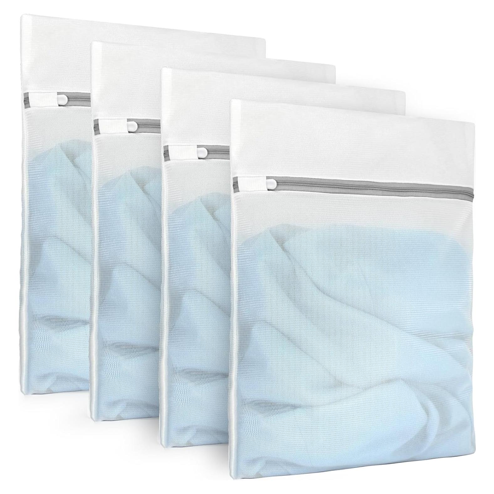 3 Bolsas de Lavandería de Malla Fina Muchfun 30x40 cm Duraderas