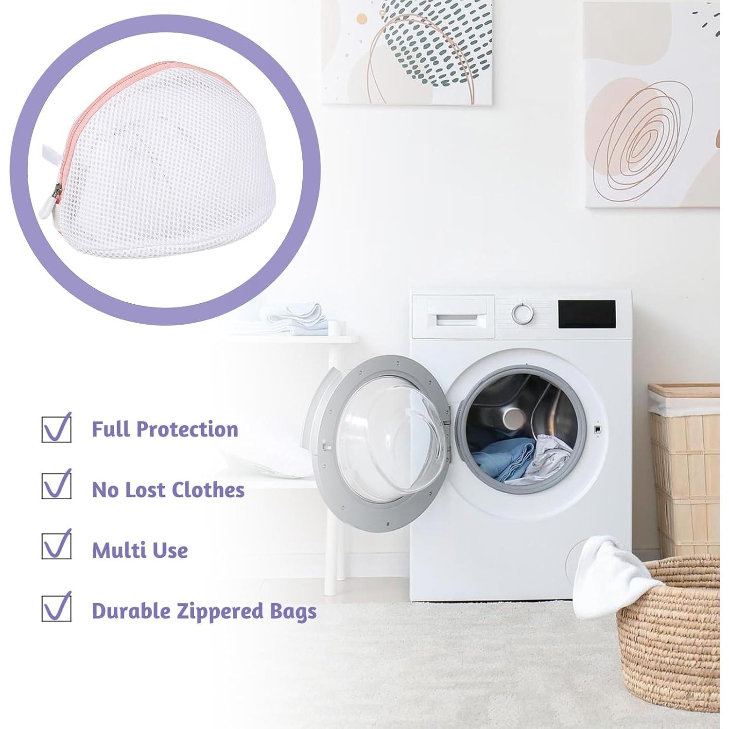 Giantree 3 Bolsas de Lavado para Sujetadores Rosa 18x16cm