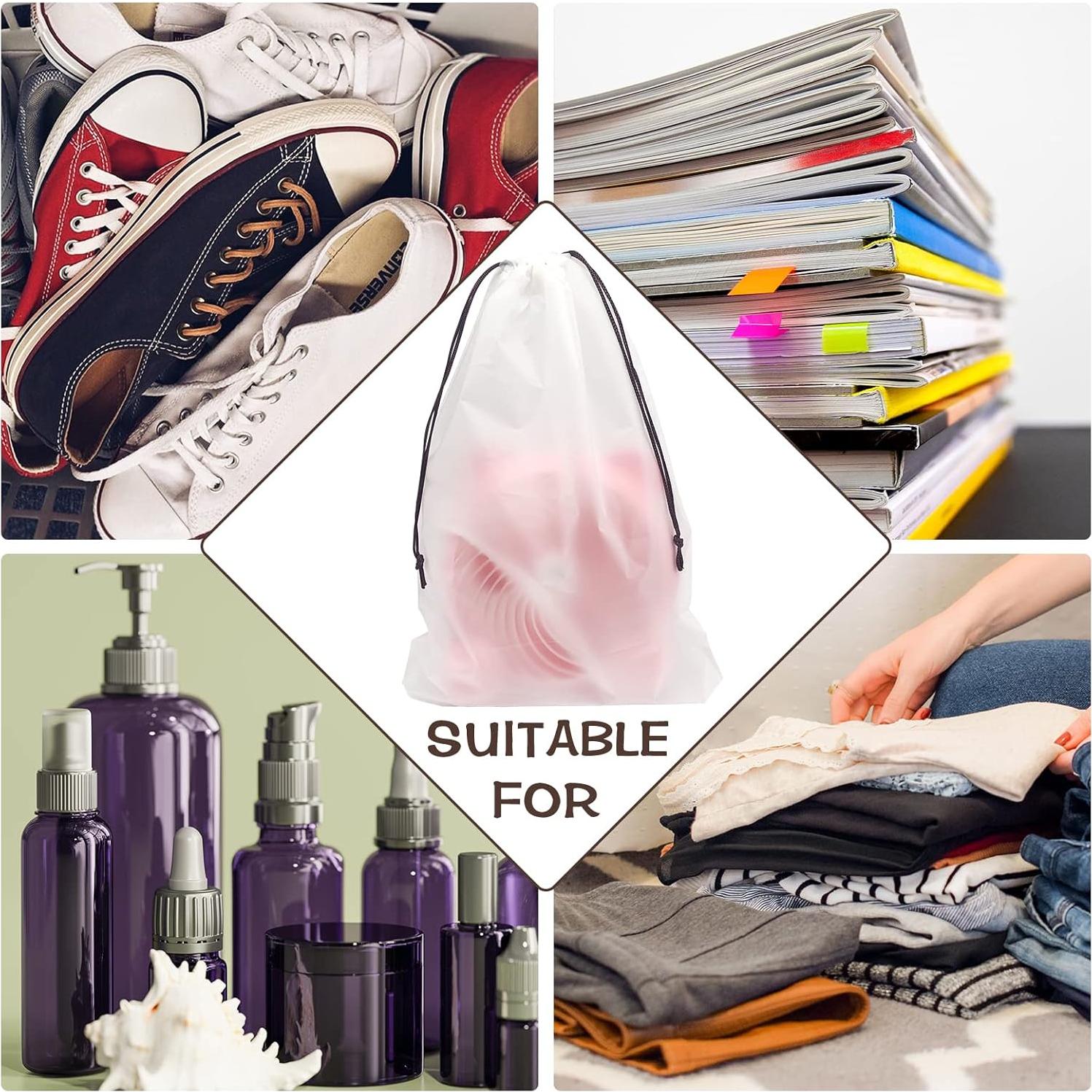 50 Bolsas de Zapatos de Viaje Translúcidas Irrmshr 30x40cm