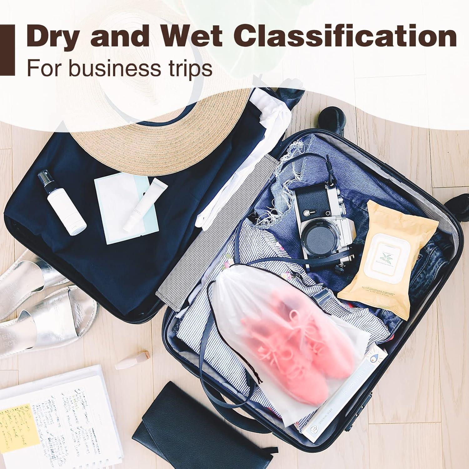 50 Bolsas de Zapatos de Viaje Translúcidas Irrmshr 30x40cm