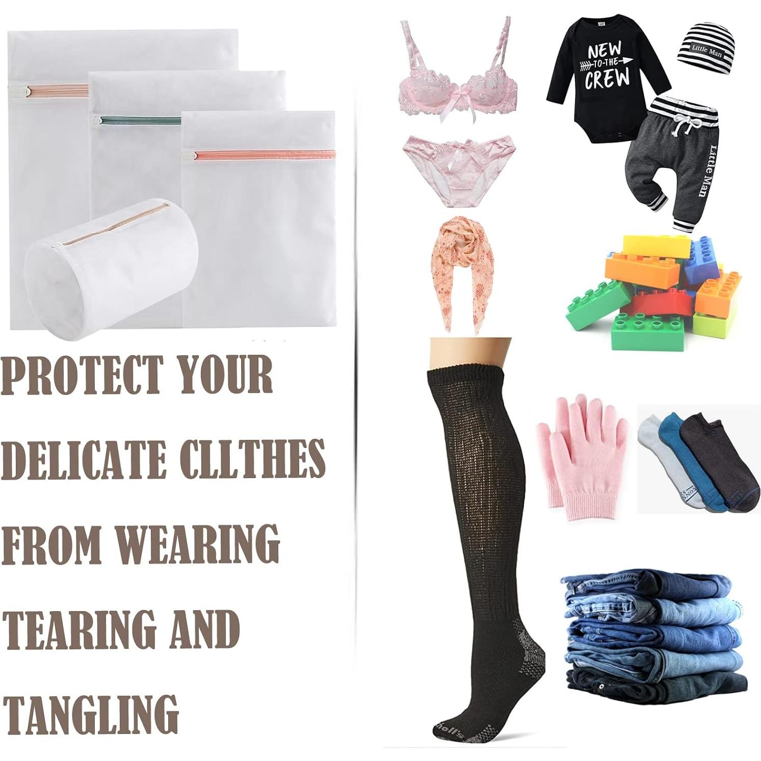 Juego de 4 Bolsas de Lavandería de Malla Xducom - Delicados