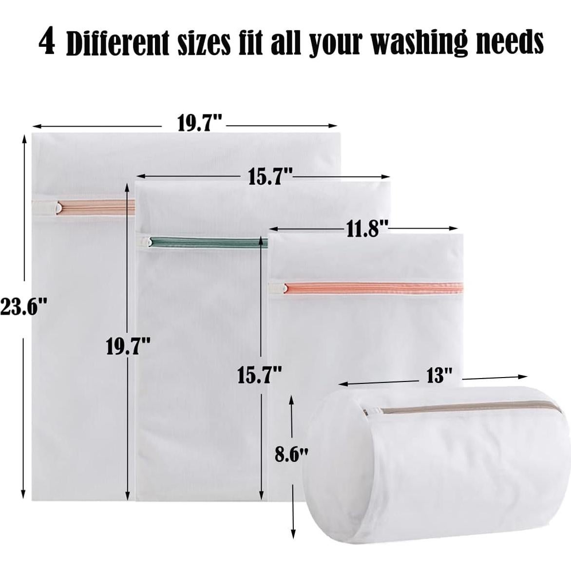 Juego de 4 Bolsas de Lavandería de Malla Xducom - Delicados