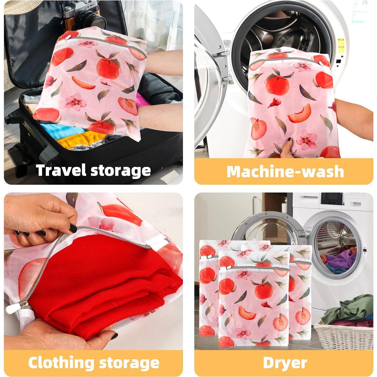 3 Bolsas de Lavandería de Malla Rluahxnby 30x40cm para Ropa Delicada
