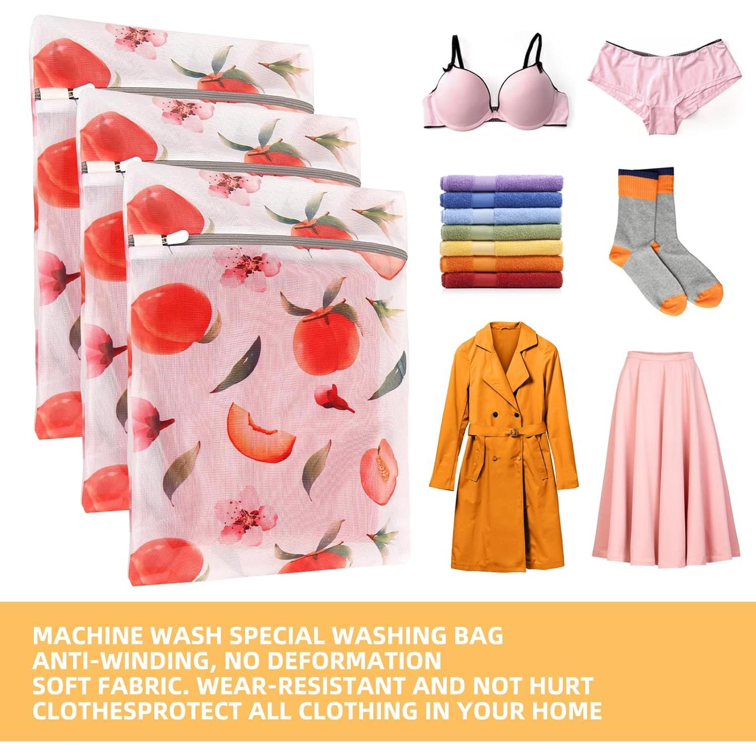 3 Bolsas de Lavandería de Malla Rluahxnby 30x40cm para Ropa Delicada