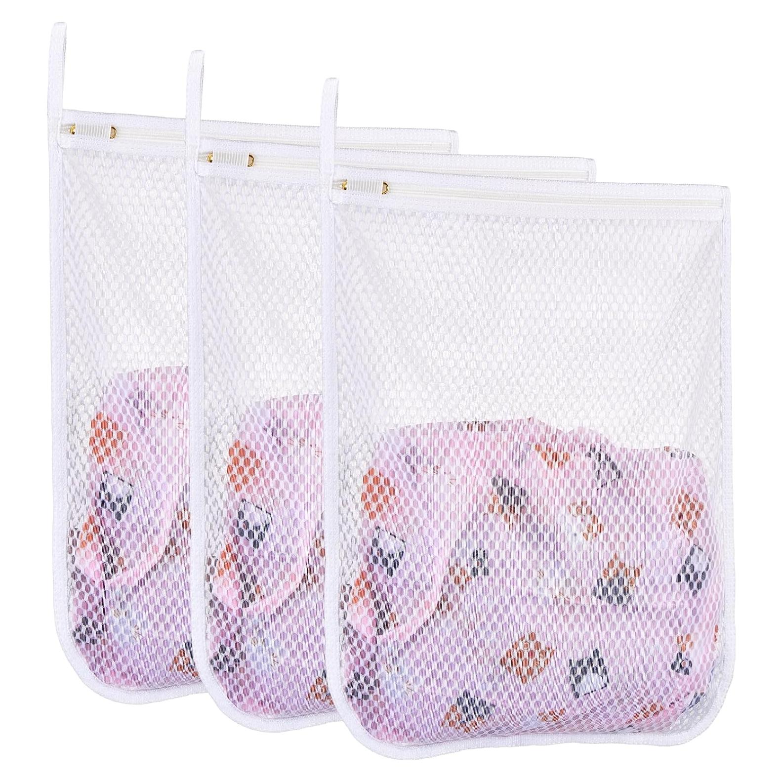 3 Bolsas de Lavandería de Malla LAFFTRAK para Delicados 30x38 cm