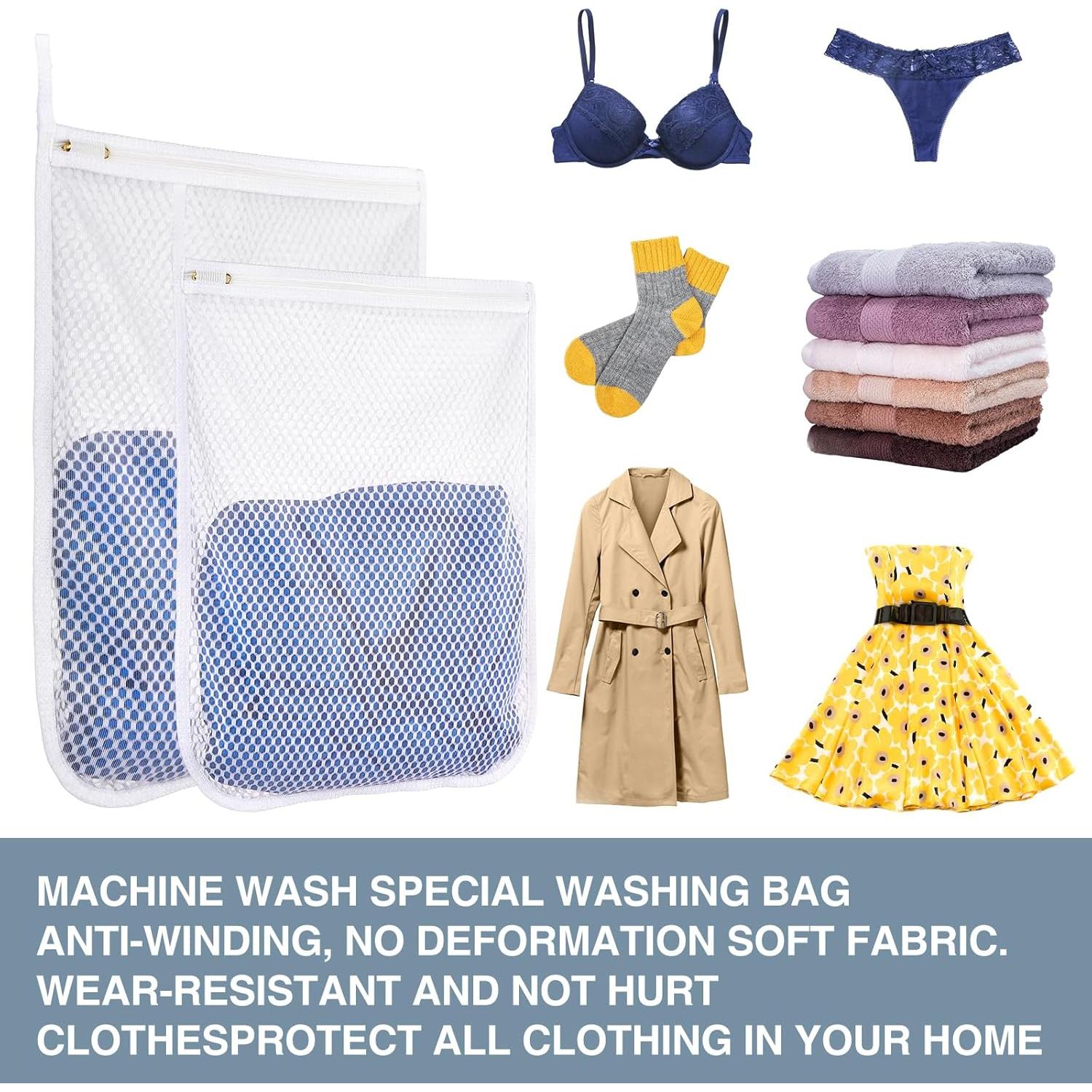 3 Bolsas de Lavandería de Malla LAFFTRAK para Delicados 30x38 cm