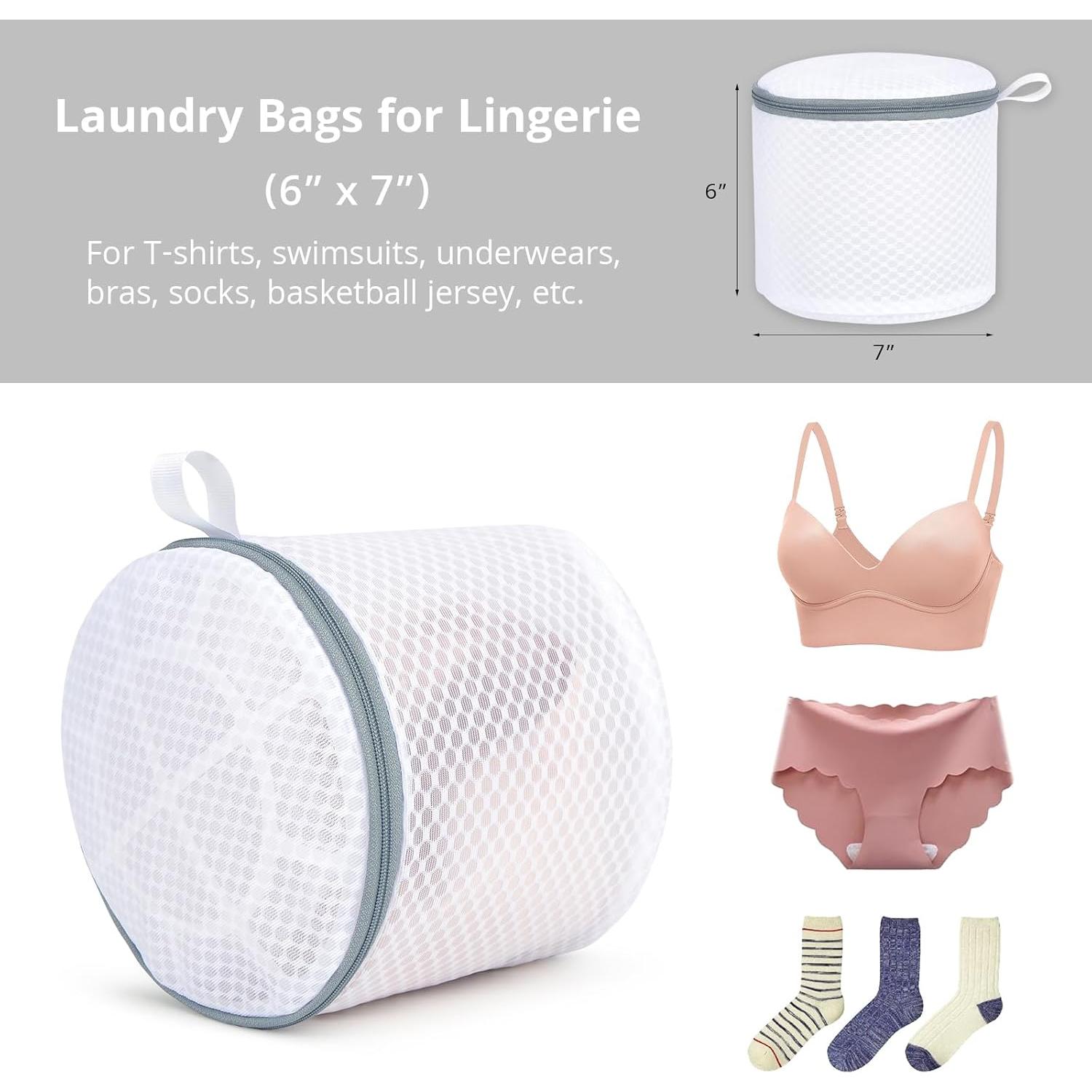 Paquete de 3 Bolsas de Lavandería Geiteoa 15x18 cm Malla