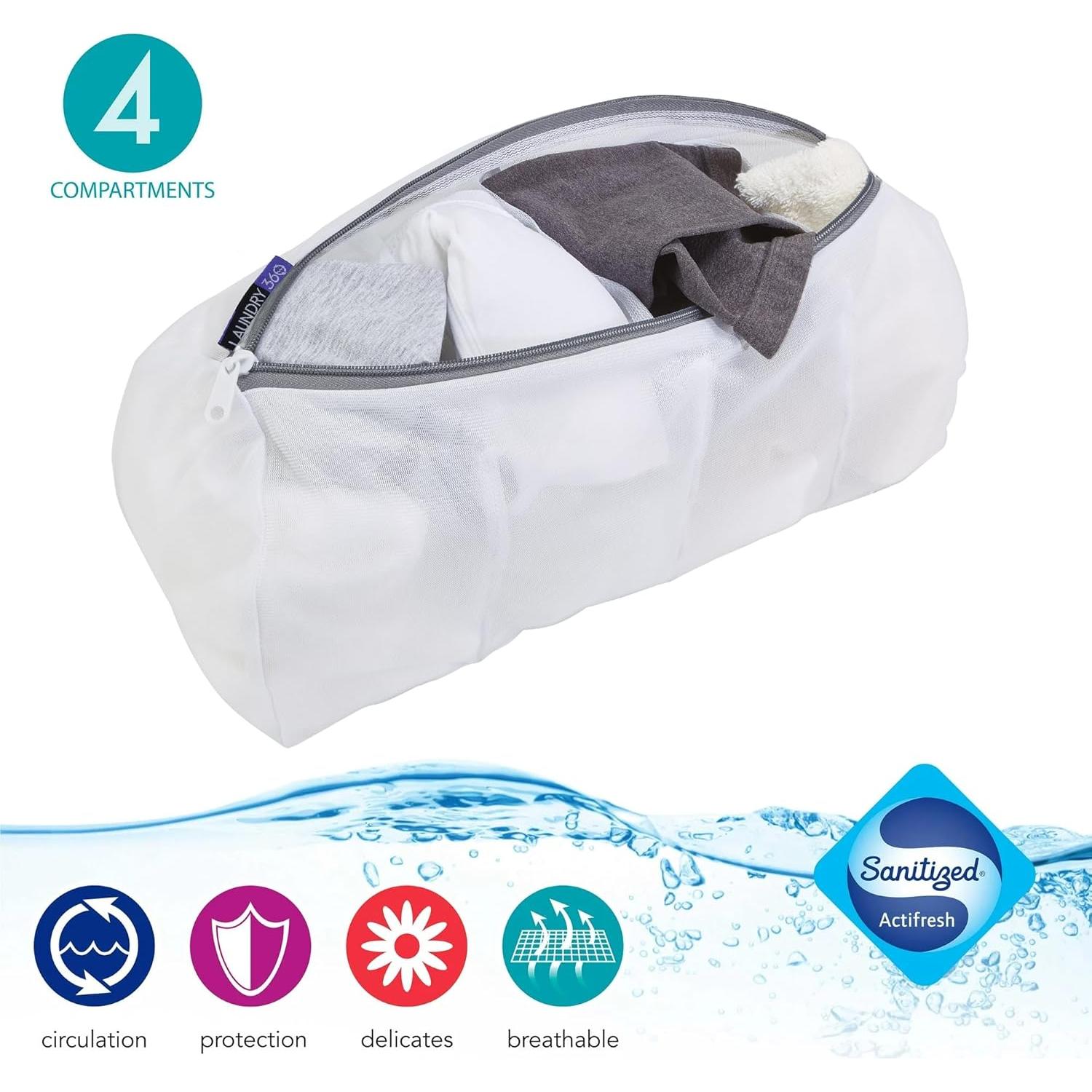 Bolsa de Lavado para Medias Woolite - 4 Compartimentos Micro Malla