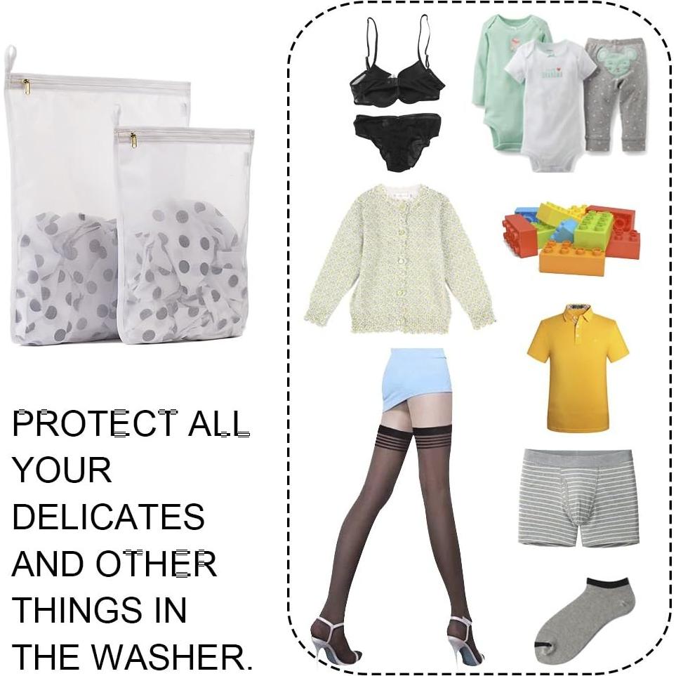 Bolsas de Lavandería Tenrai - 2 Piezas, Malla Fina, Cierre YKK