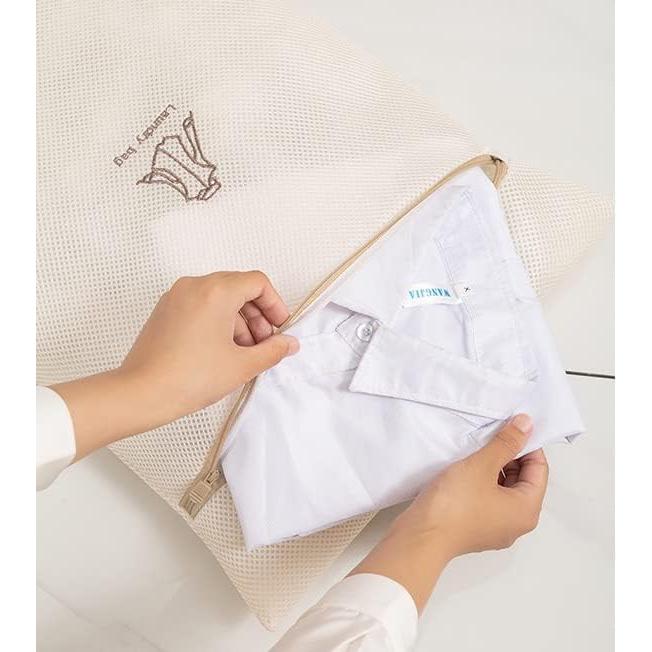 Bolsas de Lavandería GIGIFULL 7 Pcs Malla Reutilizables 35.6x20.3 cm