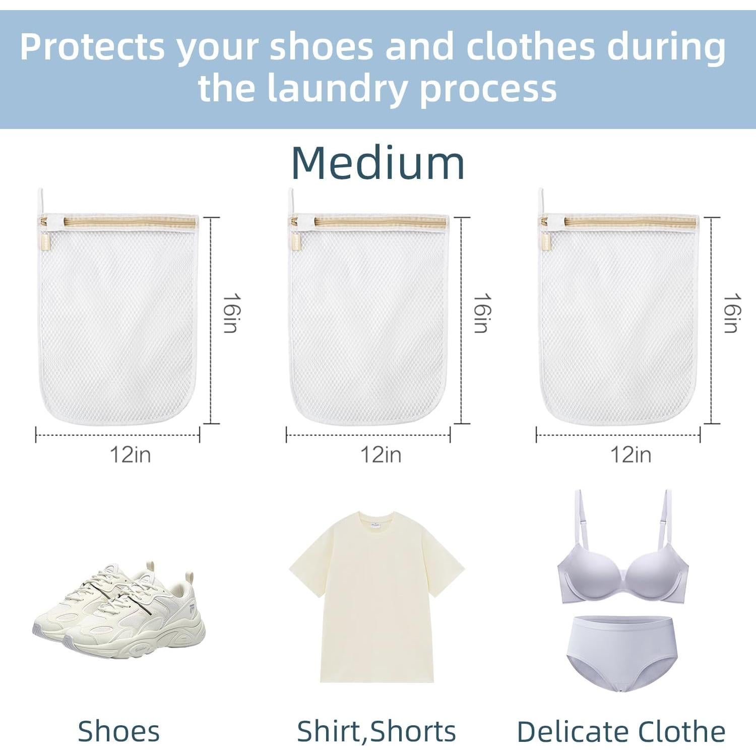 Bolsas de Lavandería de Malla Prezon 30x40 cm - 3 Pcs