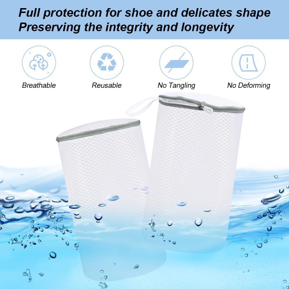 Bolsa de Lavado de Zapatos Vivifying 2PCS Malla 19.8x35.6cm
