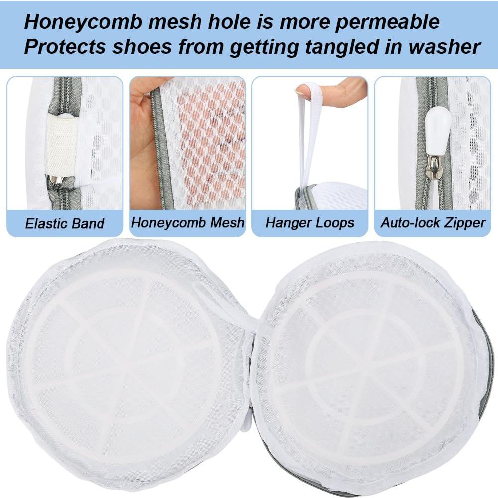 Bolsa de Lavado de Zapatos Vivifying 2PCS Malla 19.8x35.6cm