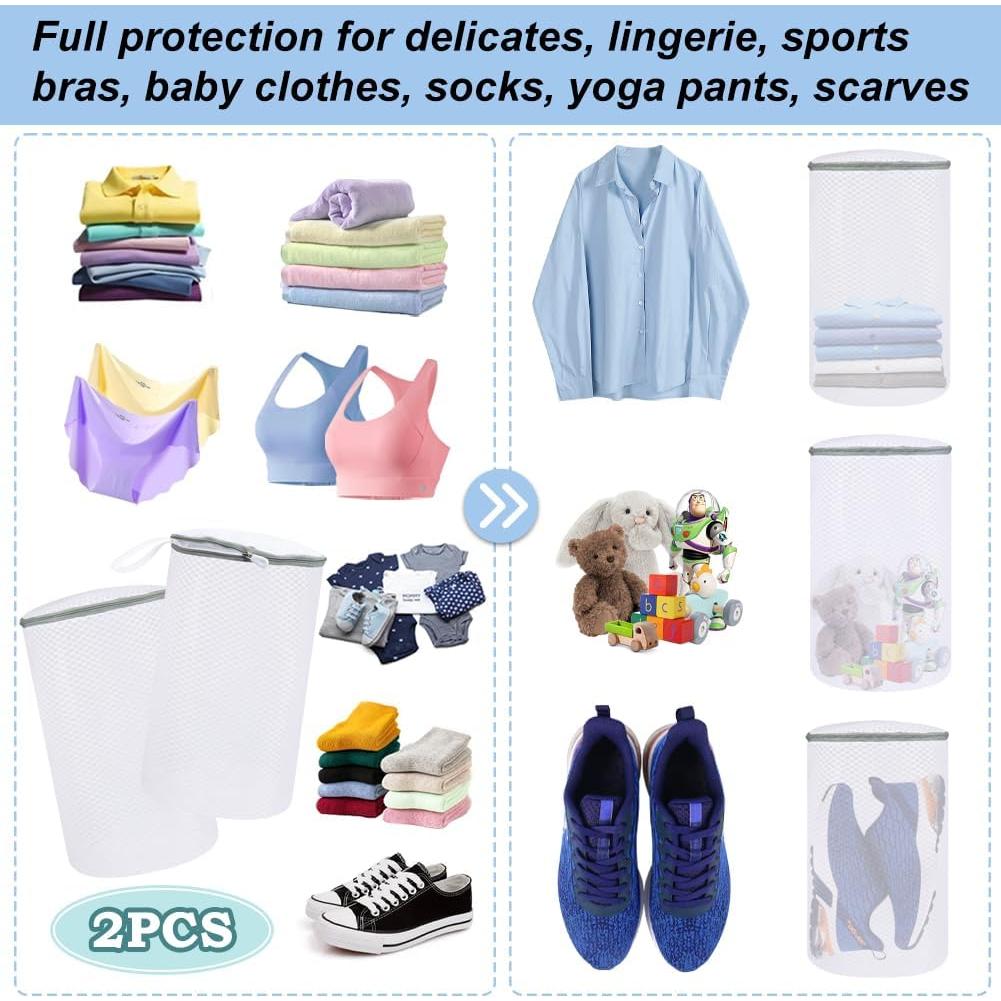 Bolsa de Lavado de Zapatos Vivifying 2PCS Malla 19.8x35.6cm