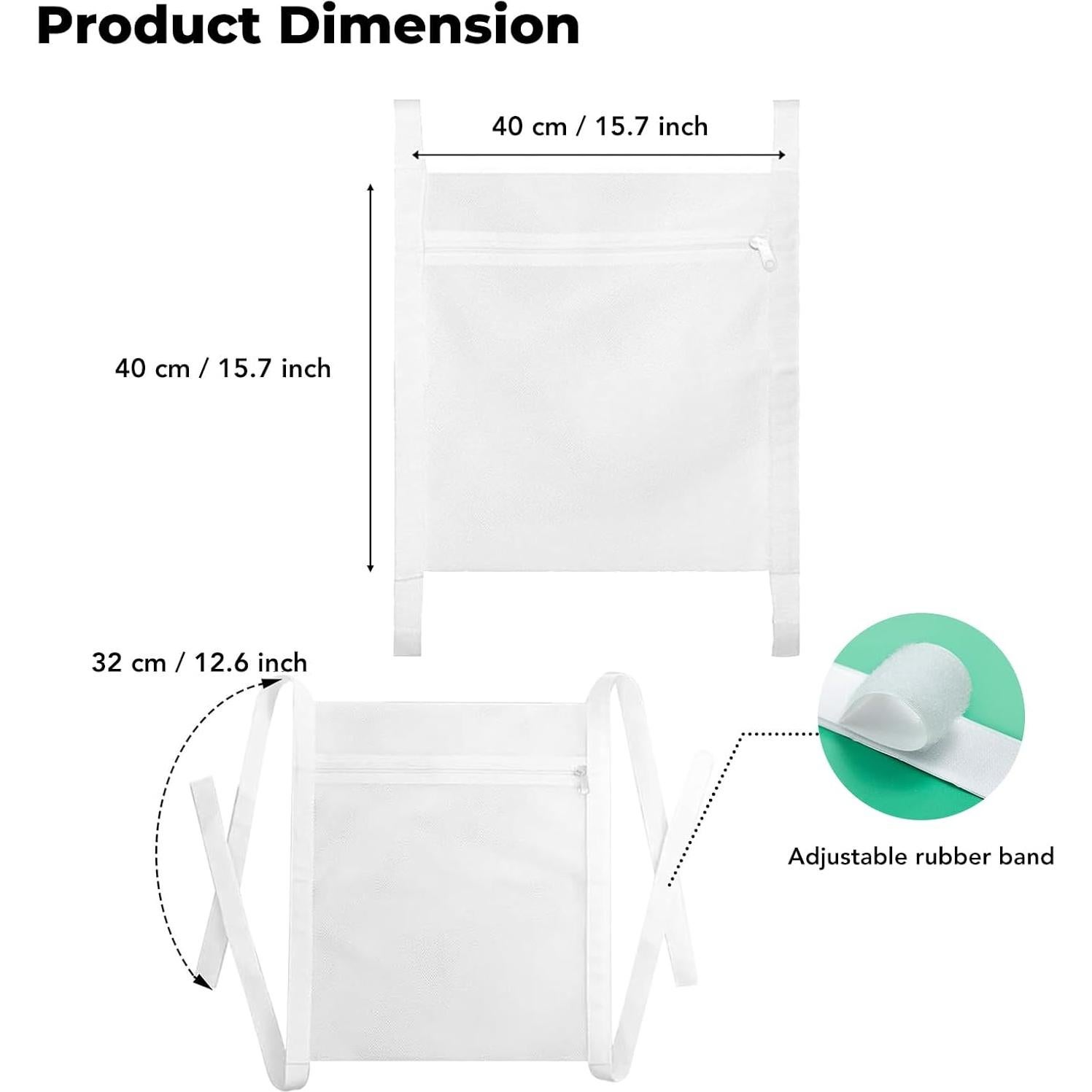 Bolsa para Secar Zapatos Mingting 2 Paquete 40x40 cm Blanca