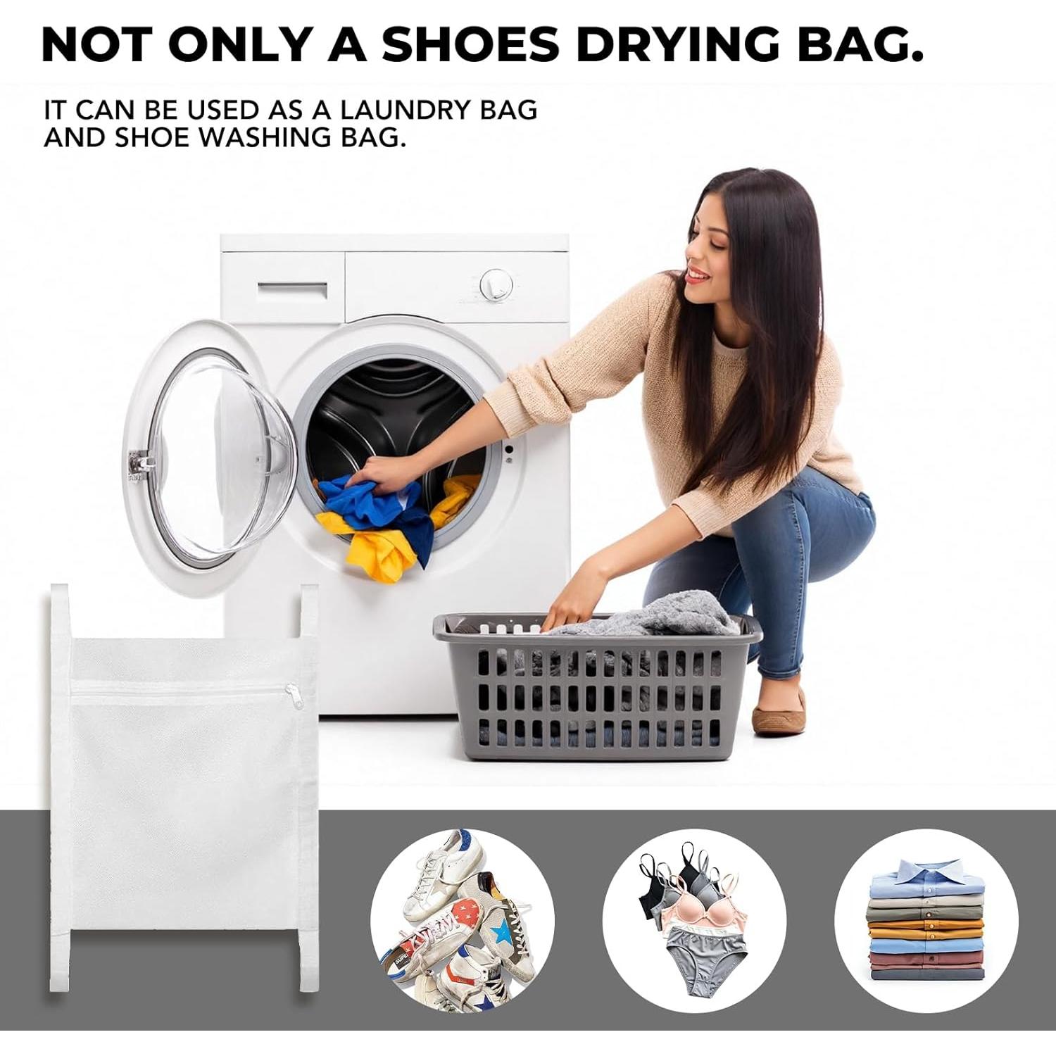 Bolsa para Secar Zapatos Mingting 2 Paquete 40x40 cm Blanca