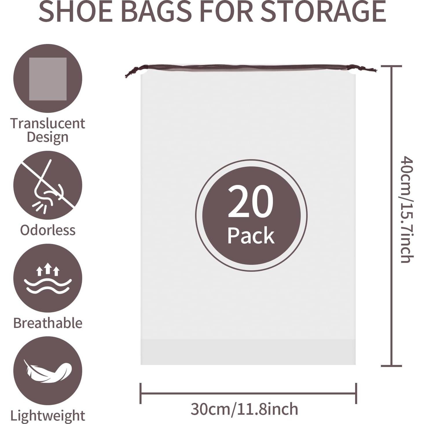 Paquete de 20 bolsas para zapatos impermeables SND-A 40x30 cm