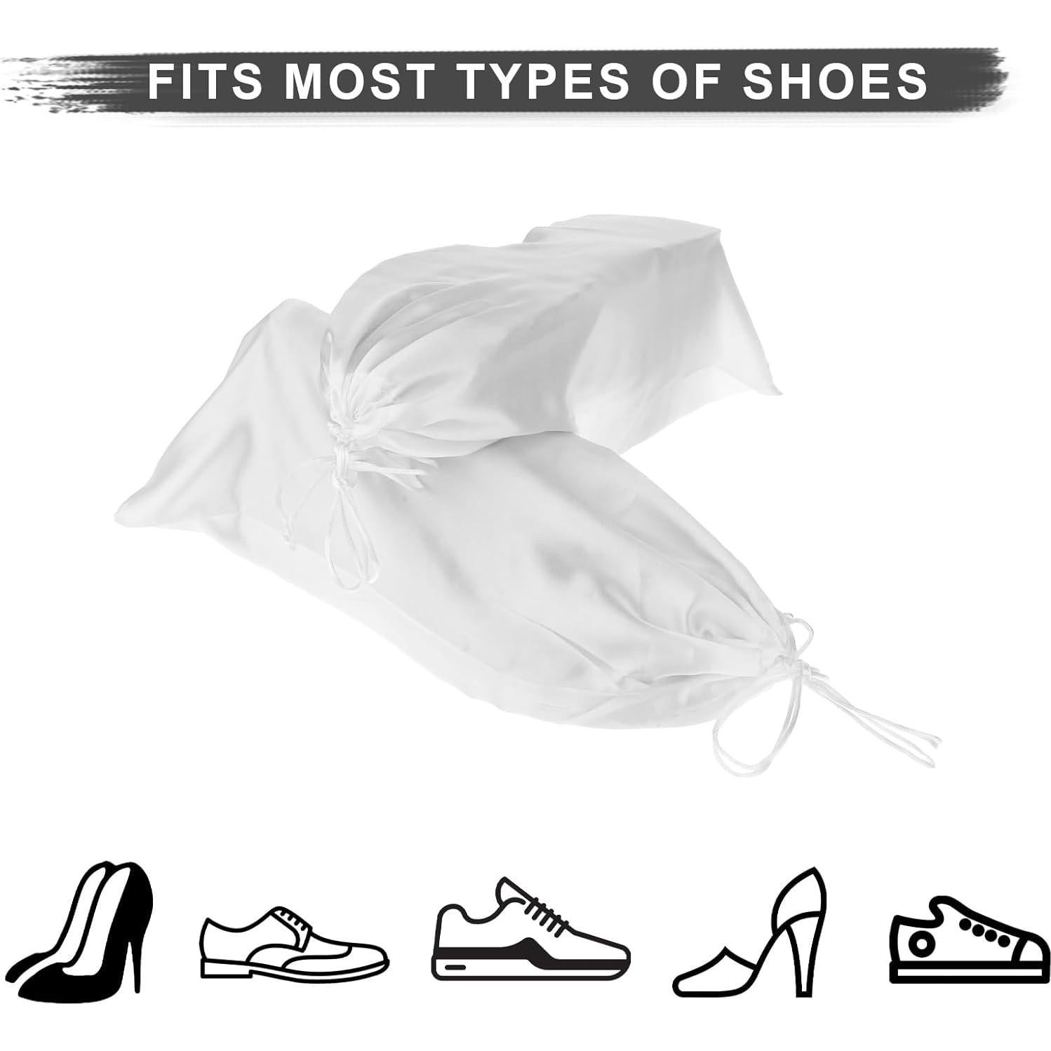 Paquete de 4 bolsas de tela para zapatos Hariendny 17.5x35.6cm