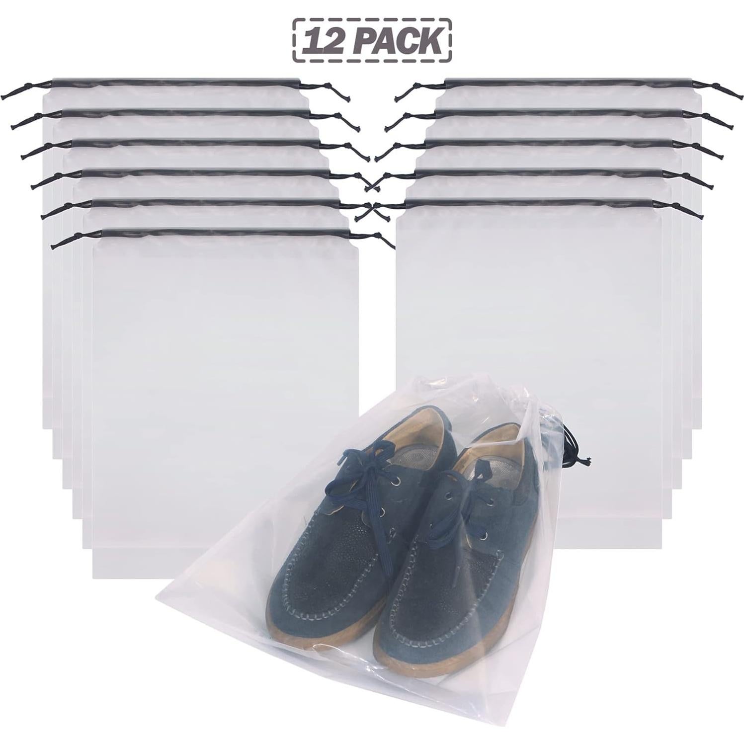 Juego de 12 Bolsas Transparentes para Zapatos Viaje 41.9x32cm