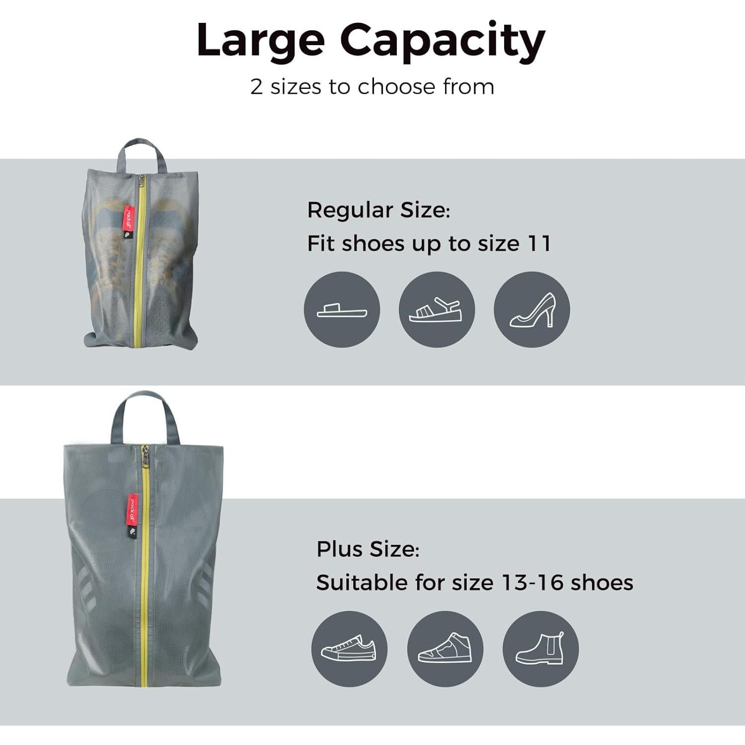 Bolsa de Zapatos Pack All Resistente al Agua Doble Bolsillo 40x22x14cm