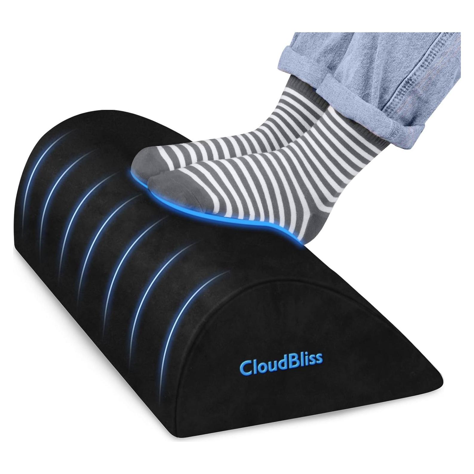 Reposapiés Ergonómico CloudBliss Negro 40.96x26.02cm